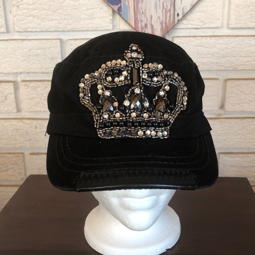 Olive & Pique bejeweled crown baseball cap